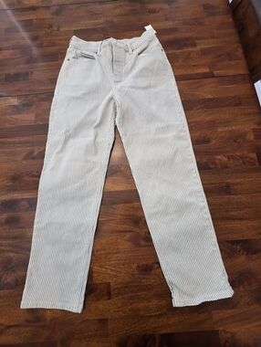 Old Navy High-Rise Striped Jeans — White and Blue New With Tag Size 6